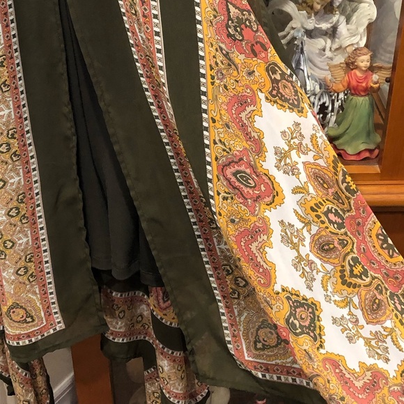 Short / Dress scarf print romper handkerchief hem - Picture 1 of 4